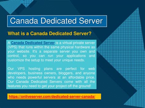 server canada|Dedicated server Canada